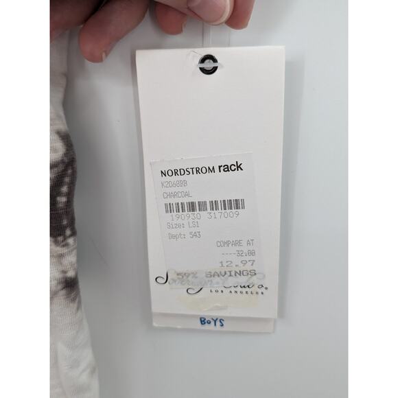 Sovereign Code Los Angeles Kids Big Boys 14-16 Large White T Shirt Black Tie Dye - Picture 9 of 9